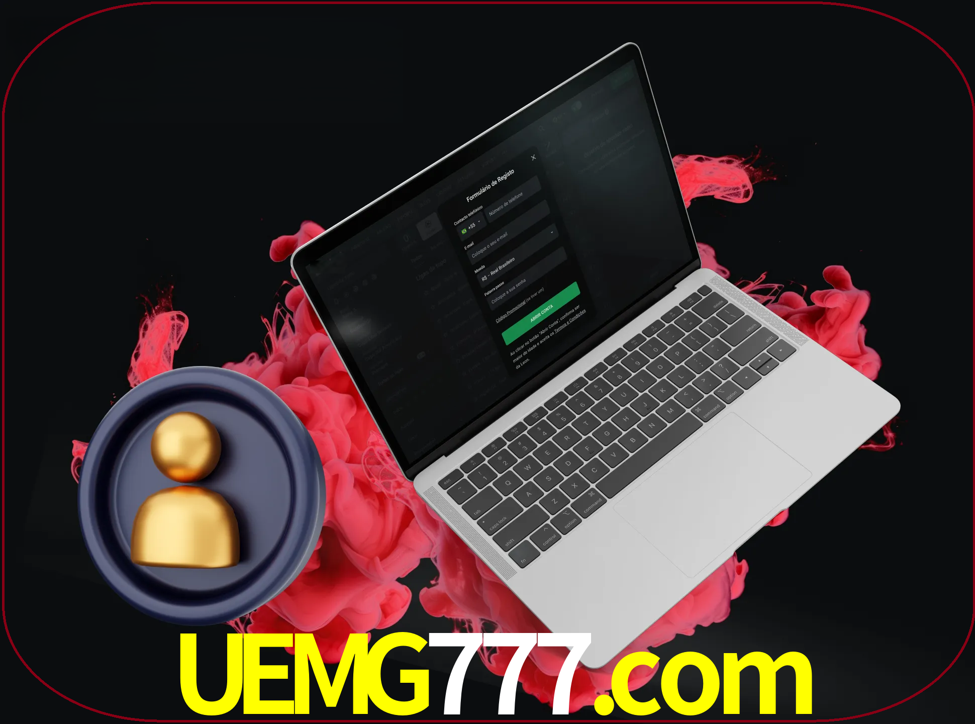 No cabeçalho do site uemg777, clique no botão que o levará a um formulário especial onde terá de introduzir as suas informações actuais.