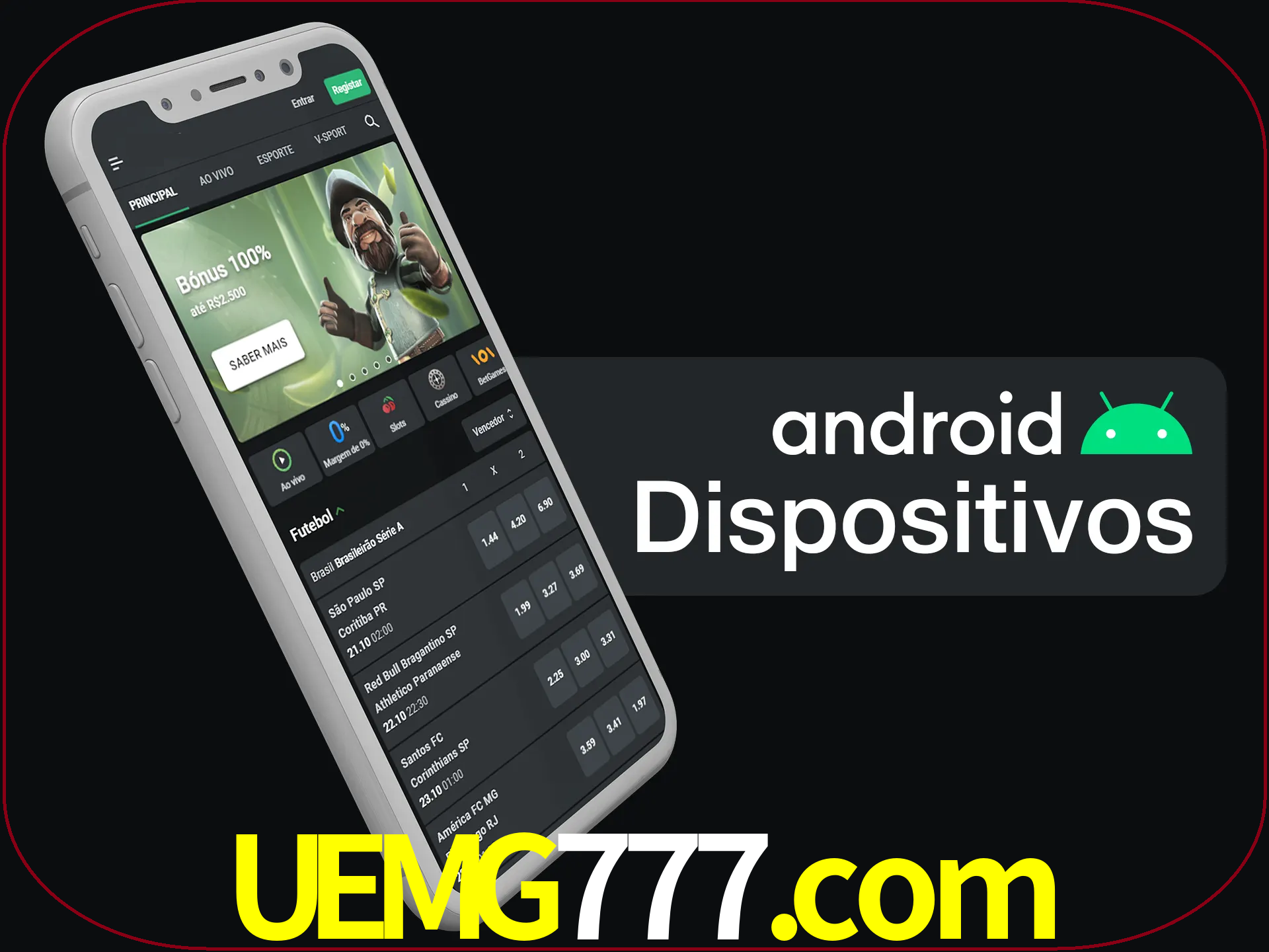 O aplicativo suporta a maioria de todos os dispositivos Android.