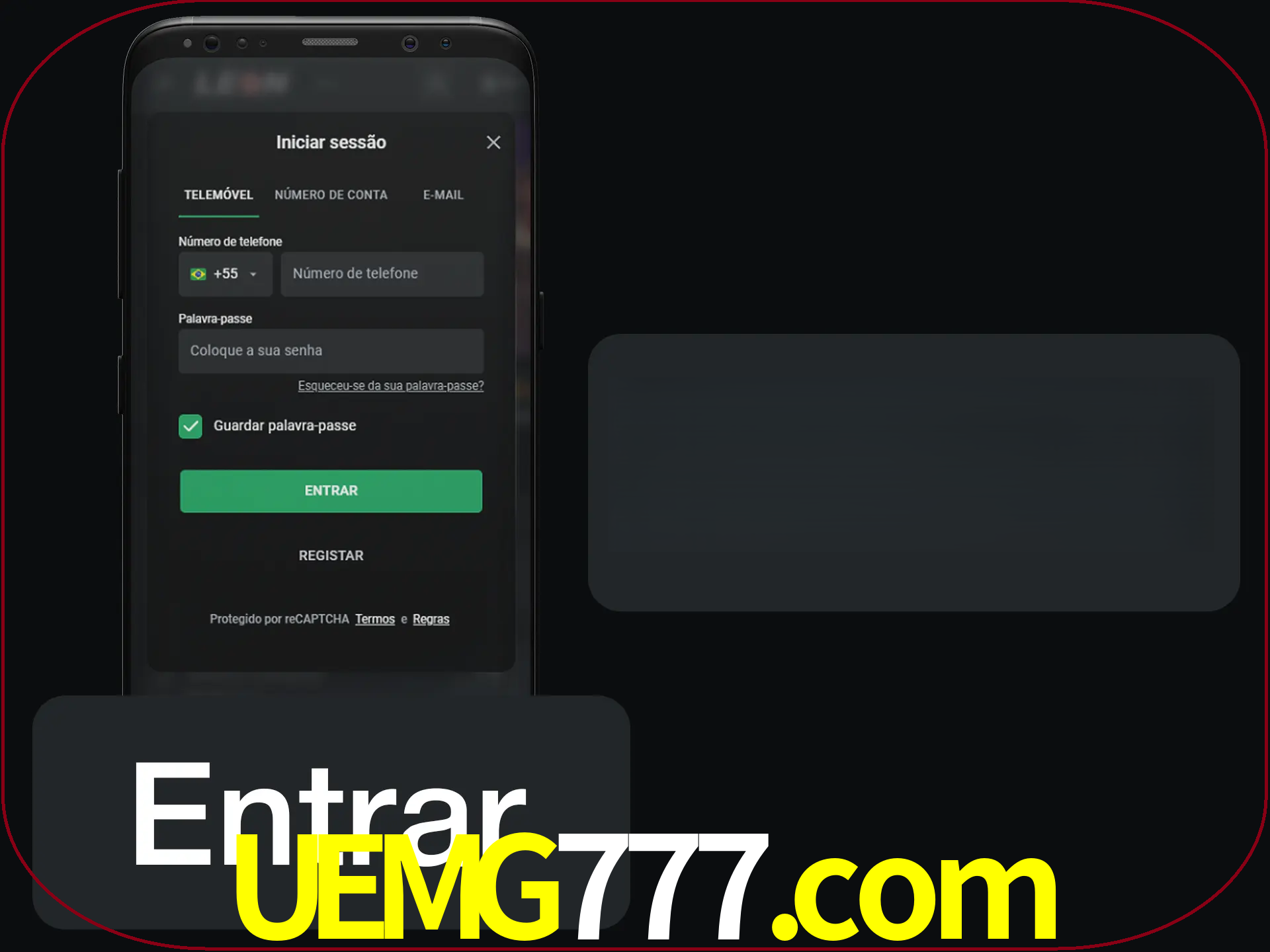 Faça o login para começar a apostar e jogar no cassino.