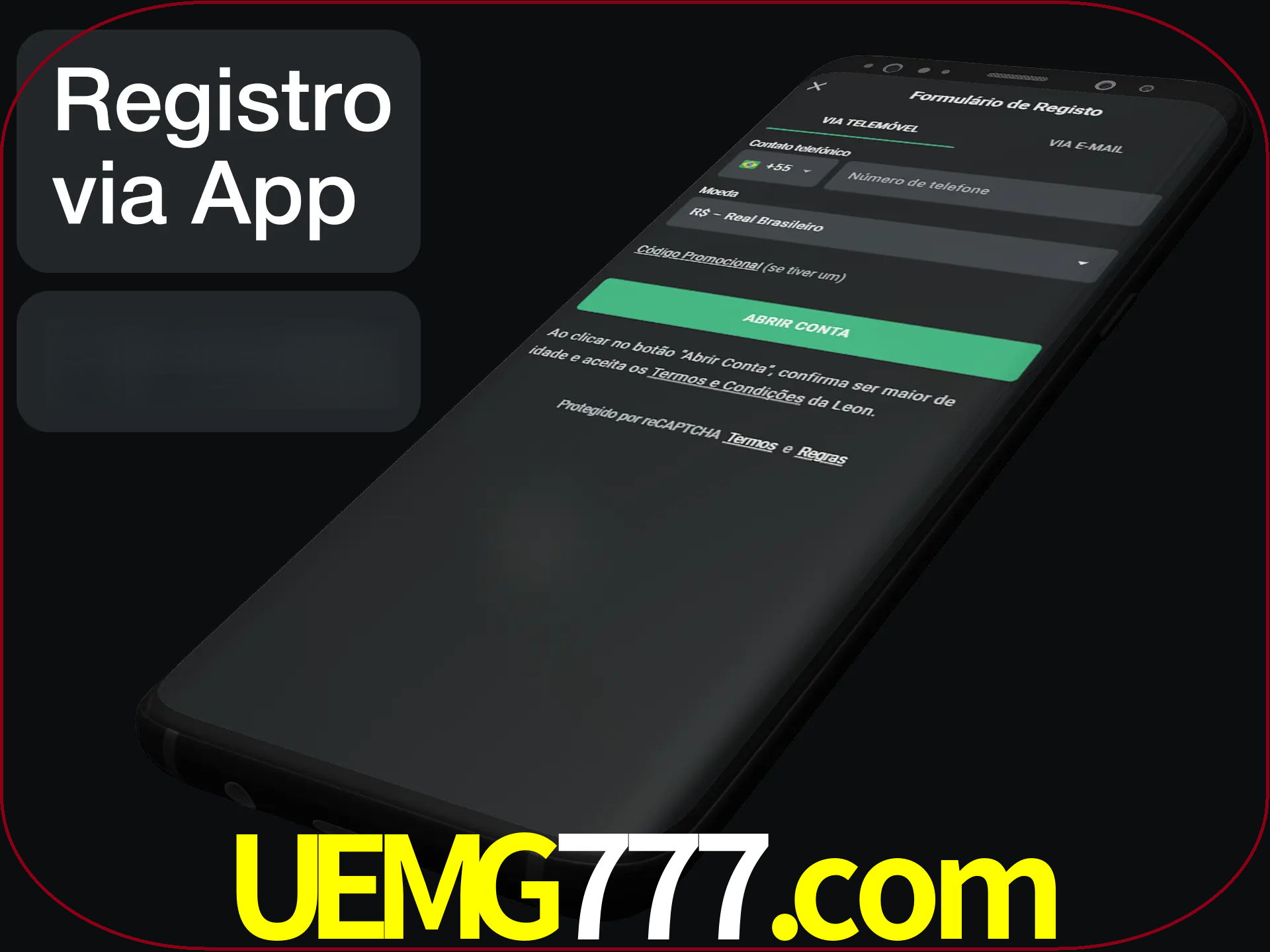 Registre-se quiclly em LeonBet usando o aplicativo.